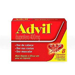 ADVIL 400MG CARTELA C/8 CÁPSULAS MOLES ( IBUPROFENO )