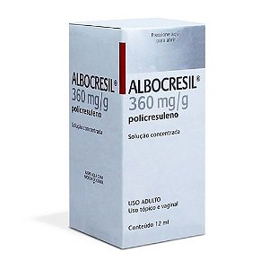 ALBOCRESIL 360MG/G POLICRESULENO SOLUÇÃO VAGINAL, BUCAL E DERMO 12ML