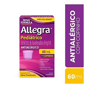 ALLEGRA PEDIÁTRICO SUSPENSÃO ORAL FEXOFENADINA 60ML + COPO DOSADOR