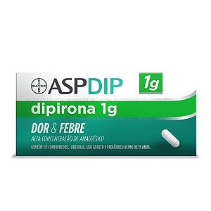 ASPDIP 1G DIPIRONA DOR E FEBRE C/10 COMPRIMIDOS