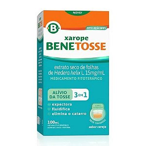 BENETOSSE 15MG/ML XAROPE EXTRATO SECO HEDERA HELIX 100ML SB. CEREJA