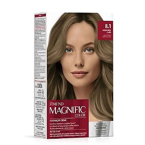 AMEND MAGNIFIC COLOR COLORAÇÃO CREME 8.1 LOURO CINZA CLARO