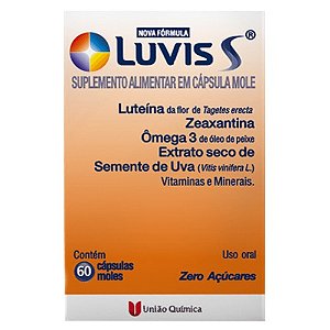 LUVIS S SUPLEMENTO ALIMENTAR LUTEÍNA ZEAXANTINA ÔMEGA 3 EXTRATO SECO SEMENTE UVA C/60 CÁPS.MOLES