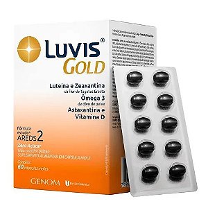 LUVIS GOLD SUPLEMENTO ALIMENTAR LUTEÍNA ZEAXANTINA ÔMEGA 3 ASTAXANTINA VIT.D C/60 CÁPS.MOLES