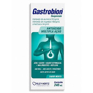 GASTROBION ANTIÁCIDO 4EM1 SUSP.ORAL C/240ML SB.MENTA HIDROXIDO ALUMINIO MAGNESIO SIMETICONA