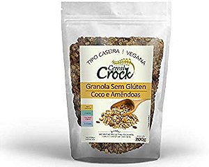 Granola sem glúten com Coco e Amêndoas - Cereal Crock 200g