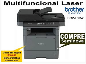 Impressora Brother DCP-L5652 Multifuncional Laser - USB "SEMINOVA - NÃO FUNCIONA REDE"