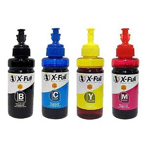 Tinta para Epson Ecotank Amarelo Ciano Magenta Preto Corante L200 L210 L355 L365 L375 L395 L455 L555 L1300 - Compatível 100 ml cada