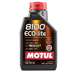 Motul 8100 Eco-lite 5w30 100% SIntético GM DEXOS 1