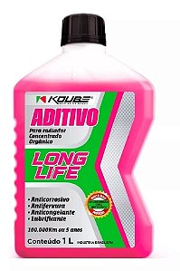 Koube Rosa Long Life Aditivo Radiador Concentrado Orgânico 4 Anos ou 100.000km