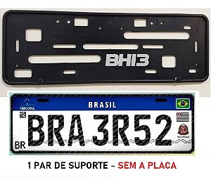 Suporte Placa Mercosul Moldura para Carro e Caminhão