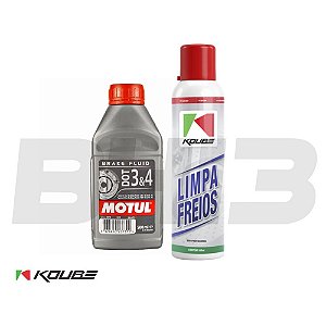 Kit Koube Limpa Freios + Motul Dot 3&4