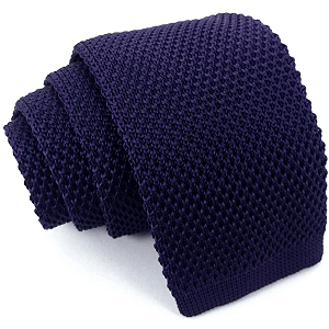 Gravata Slim Crochê Tricô Roxa