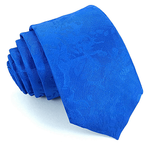 Gravata Slim Azul Royal Linha Premium