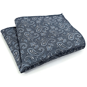 Lenço de Bolso Masculino Social Terno Cinza