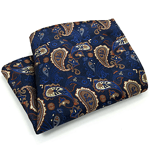 Lenço de Bolso Masculino Social Azul Premium