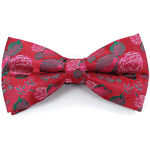 Gravata Borboleta Adulto Vermelha Floral - O Gravateiro - Gravatas,  Acessórios e Moda Masculina