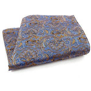 Lenço de Bolso Masculino Social Azul Premium