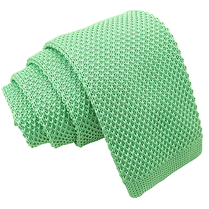 Gravata Slim Crochê Tricô Verde