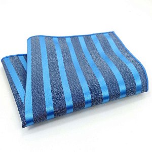 Lenço de Bolso Masculino Social Terno Azul