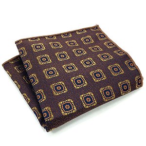 Lenço de Bolso Masculino Social Terno Marrom