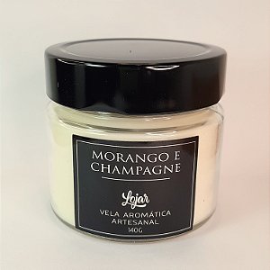 Vela Aromática Perfumada Decorativa Grande-Morango Champanhe