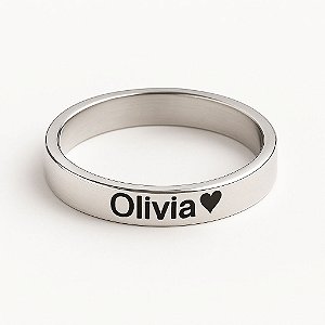 Anel Personalizado Nome - Prata 925