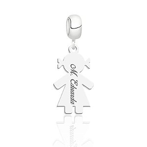 Berloque Personalizado Menina- Prata925