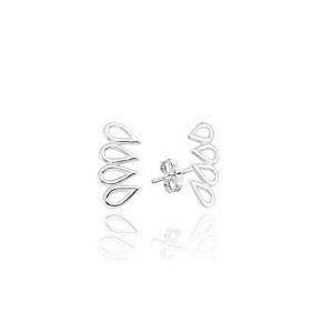 Brinco Ear Cuff Gotas Prata 925