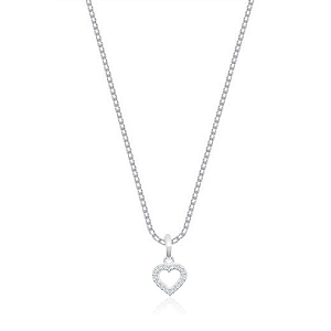 Colar Coração Zircônia Mini Prata 925