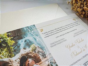 Convite Casamento C/ Envelope Com Foto Casal