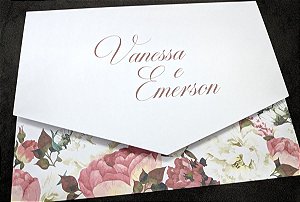 Convite Casamento Marsala Formato Envelope - Bellagi Convites