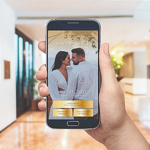 Convite De Casamento Digital / Virtual Interativo Com Foto
