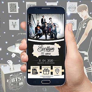 Convite Digital / Virtual Interativo BTS