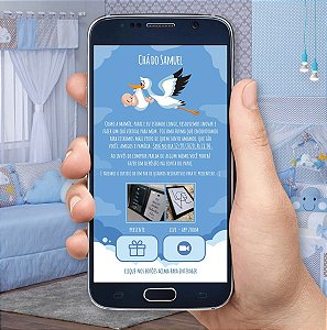 Convite Interativo De Chá De Bebê / Fraldas Virtual