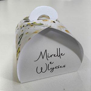 Caixinha Bem Casado Floral Branco