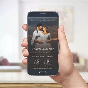Convite De Casamento Digital / Virtual Interativo com foto
