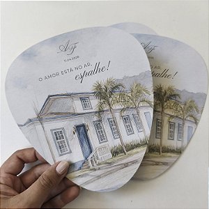 Ventarola Leques Personalizados Aquarela
