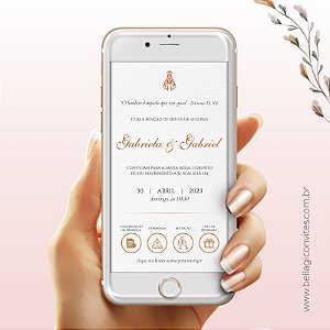 Convite De Casamento Digital / Virtual Interativo Nossa Senhora Aparecida