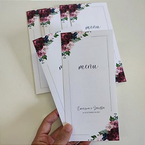 Menu / Cardápio Personalizado Marsala