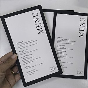 Menu / Cardápio Personalizado Lâmina