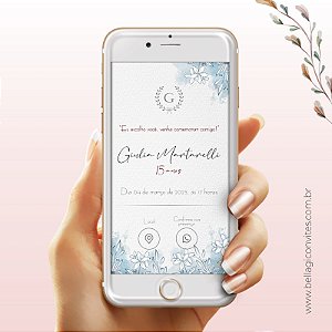 Convite De Casamento Digital  / Virtual  Interativo Imagem Serenity