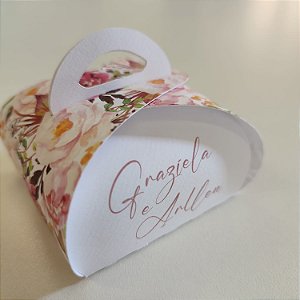 Caixinha Embalagem Bem Casado Rosa Rosê
