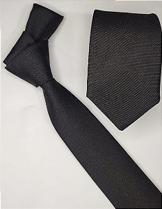 Gravata Padrinhos Preto Oxford