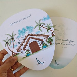 Ventarolas / Leque Personalizado Frente e Verso