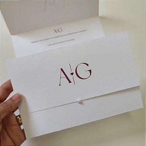 Convite Casamento Muito Barato - Com iniciais