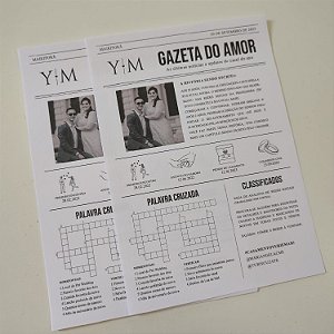 Jornal para Casamento Personalizado