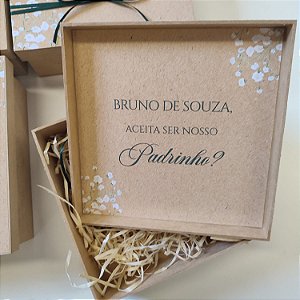Caixa Convite mdf Padrinhos Formandos Verde Esmeralda