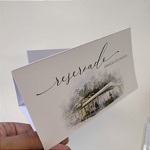 Reservado de Mesa para Casamento Aquarela Espaço Quinta dos Pinheiros