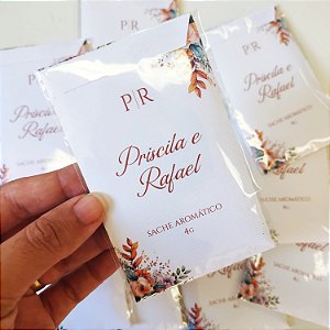 Sachê Aromático Personalizado Lembrancinha Terracota